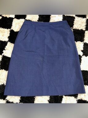 Vintage US Air Force Skirt 14R Womens Tropical Blue 1549 Polyester Wool Uniform
